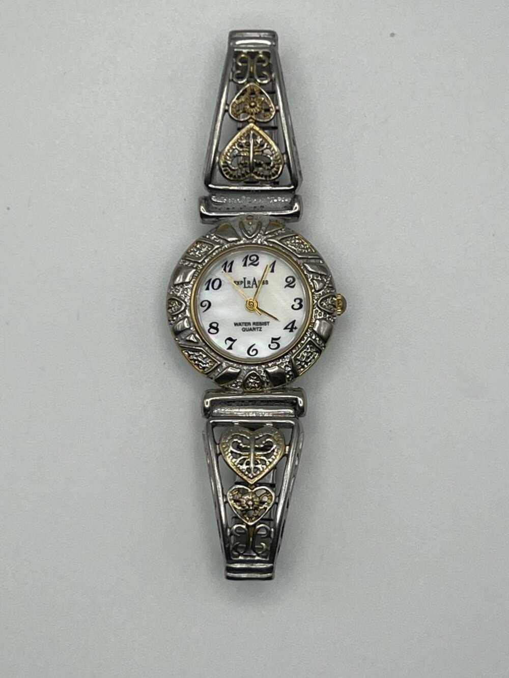 Vintage 90's La Express Ladies Watch Silver Gold Tones Working new battery